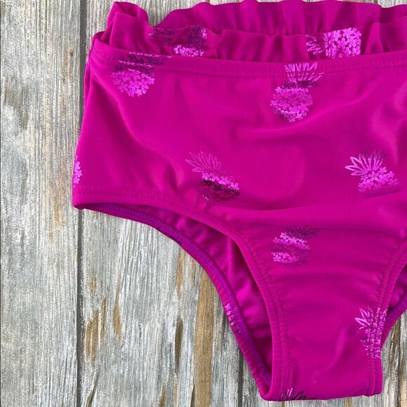 Toddler Girls Ruffle Bikini Top and Bottoms Swim Set, 2-Piece Size 5T - Picture 3 of 4